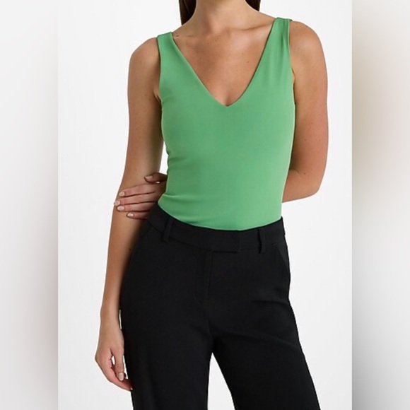 Express Tops - Express Body Contour Double V-Neck Tank